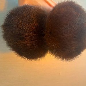EARMUFFS - NWT - recycled fur - mink - brown